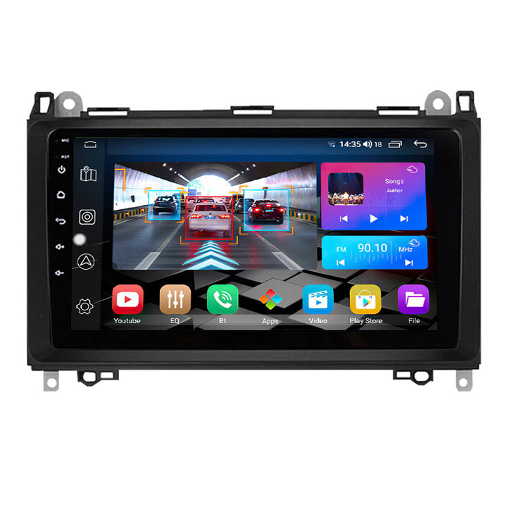 LEHX Android 2 Din Radio de coche para Mercedes Benz B200 Sprinter W906 W639 AB clase W169 W245 Viano Vito Carplay GPS REPRODUCTOR DE DVD para coche